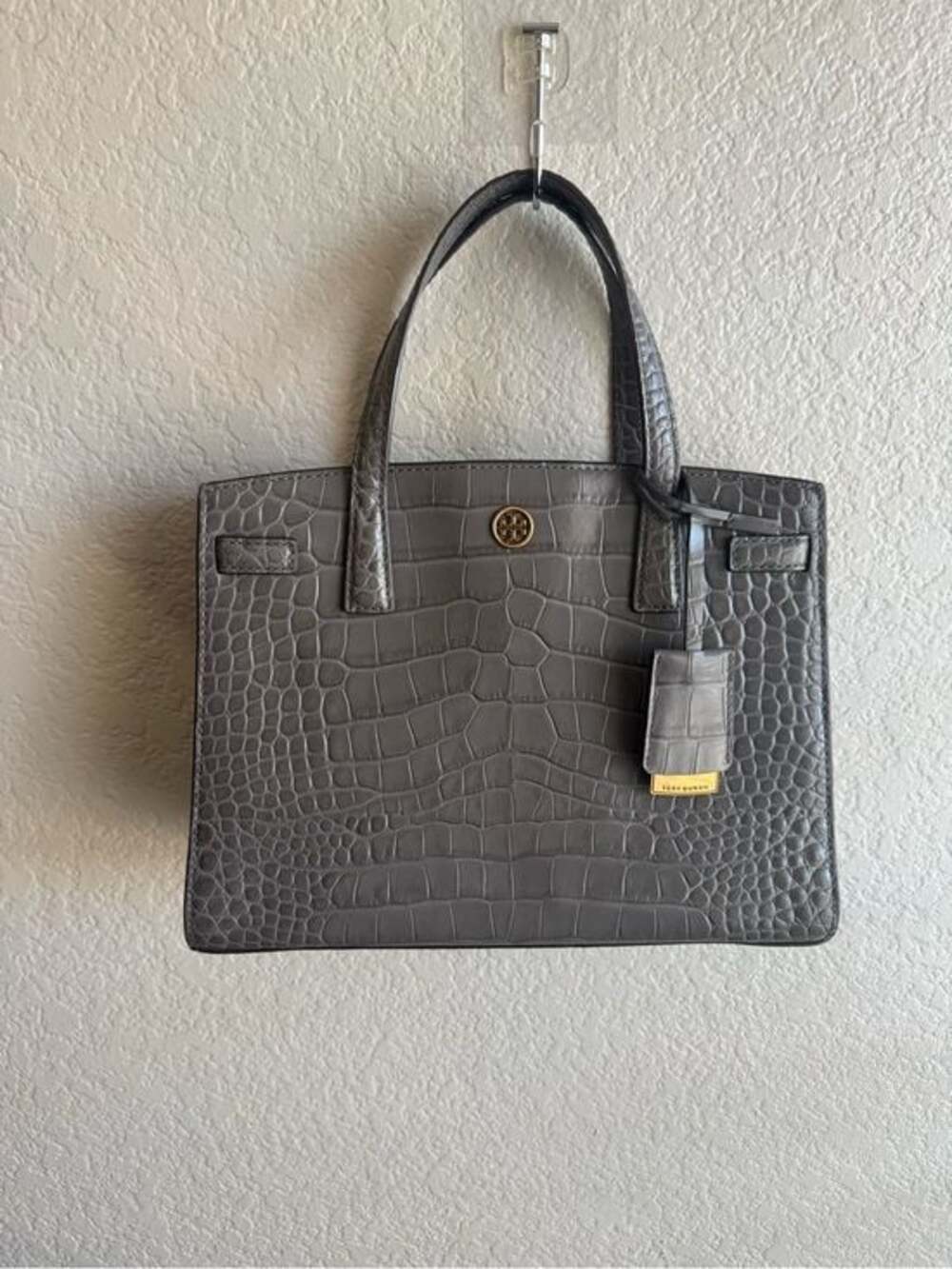 Tory Burch Walker Small Croc Embossed Satchel